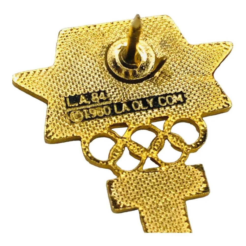 Vtg 1984 Los Angeles OLYMPIC PIN TransAmerica Official Sponsor Pin Lapel Hat Tie